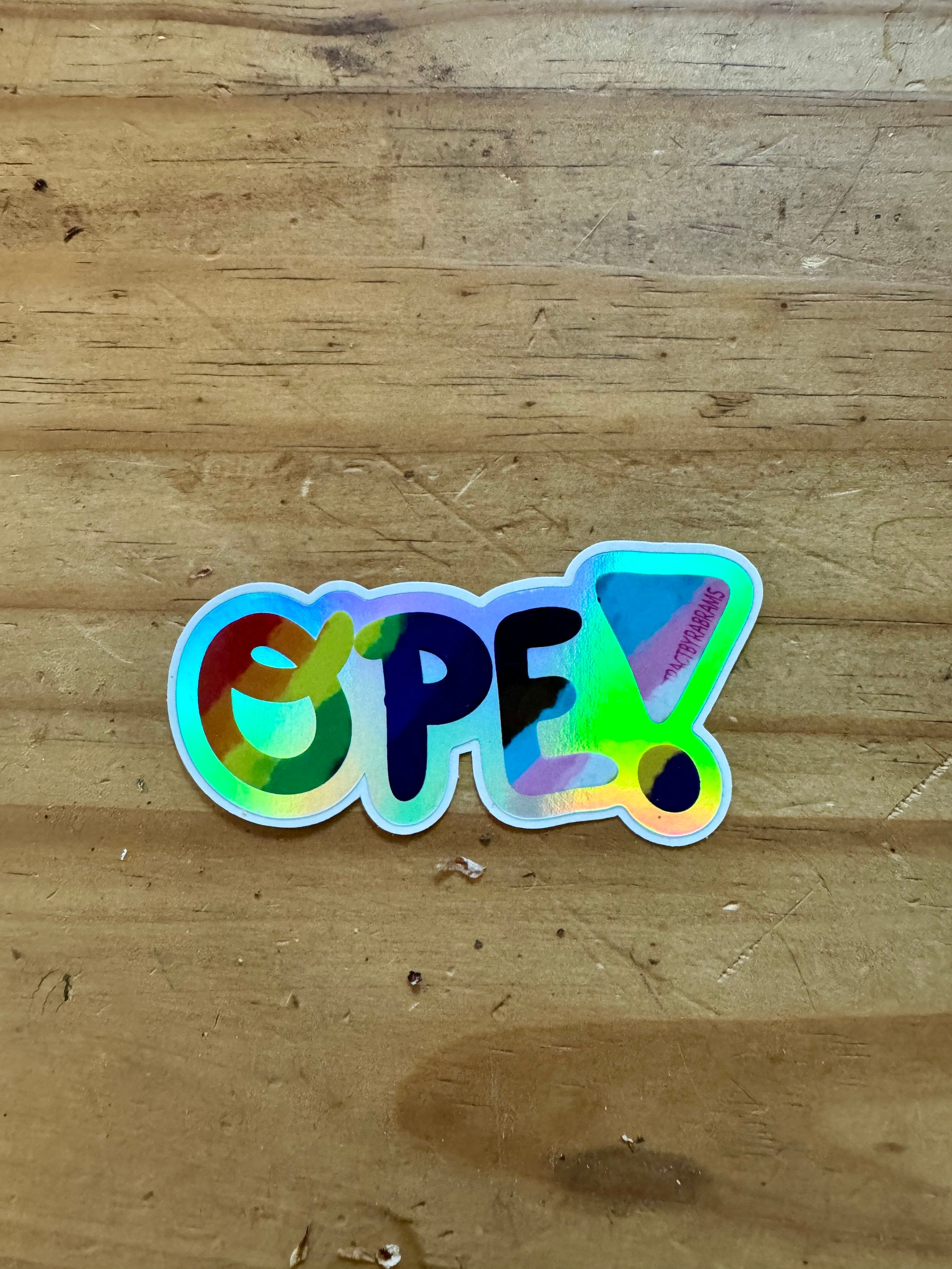Rainbow, Holographic Ope Sticker