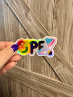 Rainbow, Holographic Ope Sticker