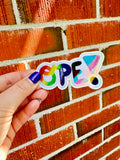 Rainbow, Holographic Ope Sticker