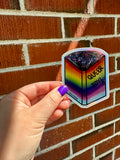 Rainbow, Holographic Queer Joy Book Sticker