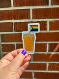 Rainbow Glittery Beer Sticker