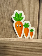 Carrot Cartoon Vinyl Sticker - Easy Peel