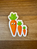 Carrot Cartoon Vinyl Sticker - Easy Peel