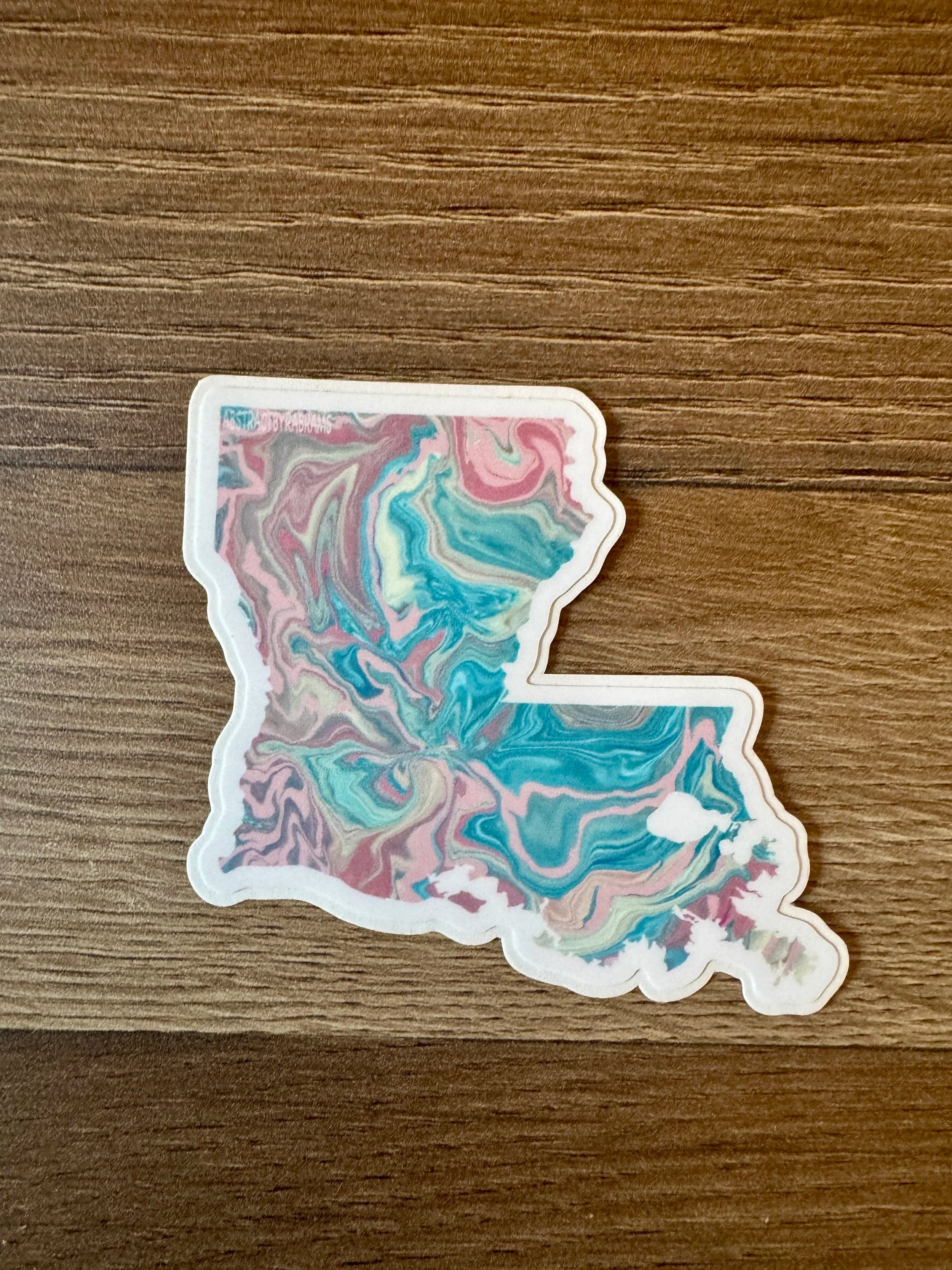 Louisiana State Trans Pride and Rainbow State Vinyl Sticker