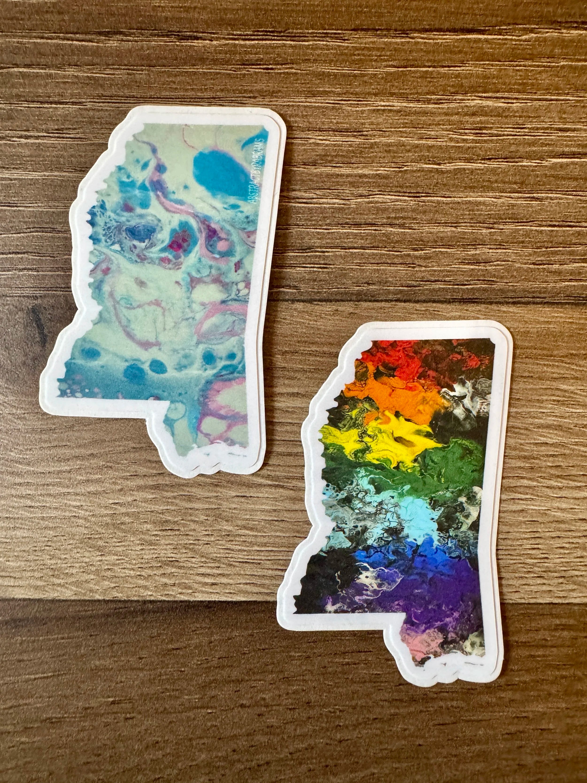 Mississippi State Trans Pride and Rainbow State Vinyl Sticker