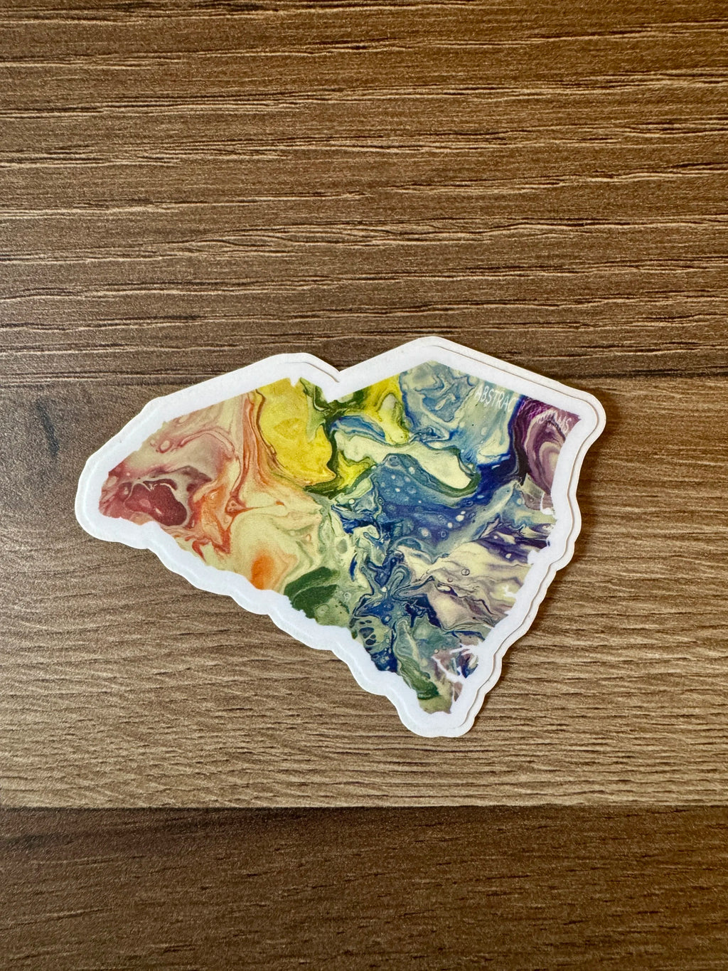 South Carolina State Trans Pride and Rainbow State Vinyl Sticker
