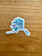 Alaska State Trans Pride and Rainbow State Vinyl Sticker