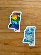 Mississippi State Trans Pride and Rainbow State Vinyl Sticker