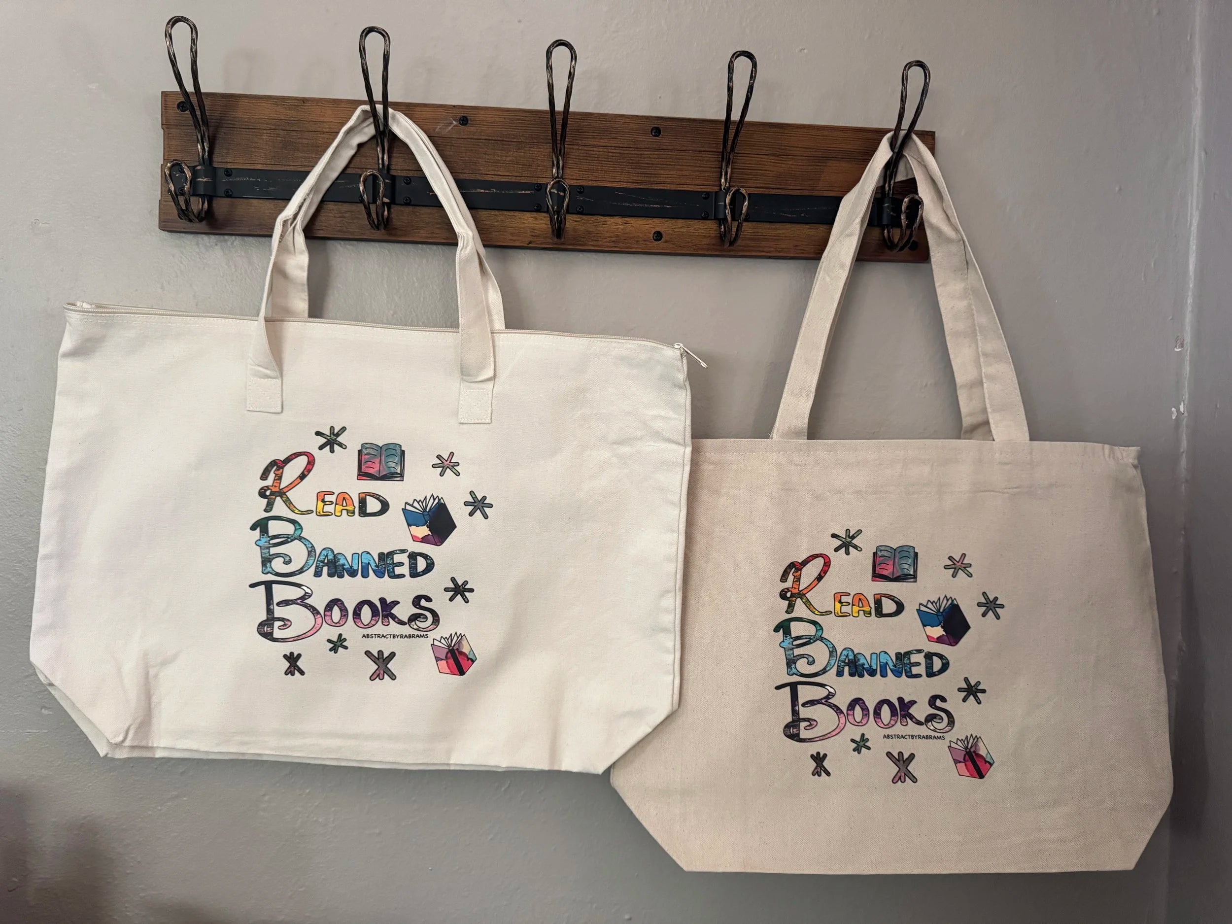Read Banned Book Tote Bag - XL Tote With Zipper
