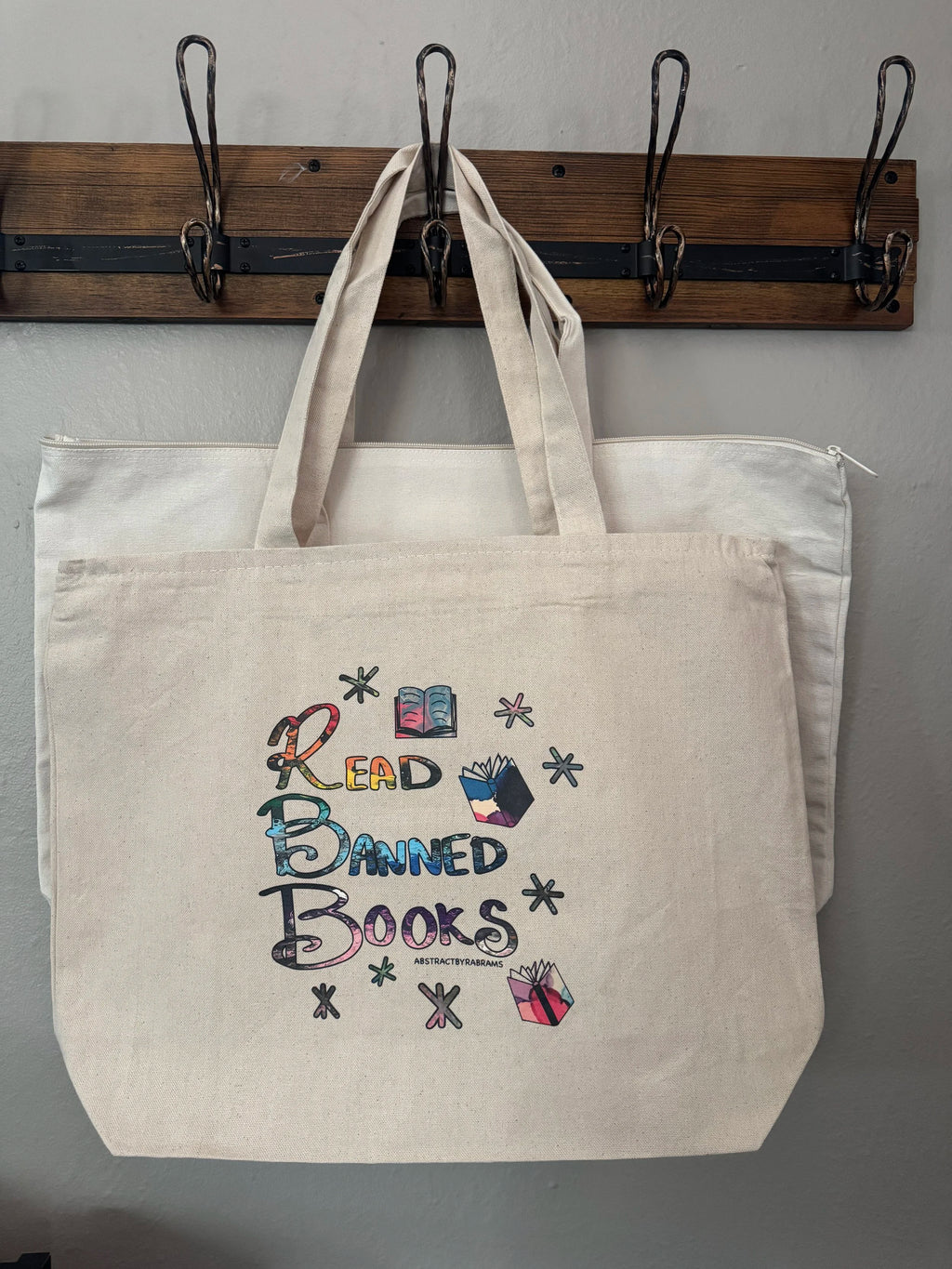 Read Banned Book Tote Bag - XL Tote With Zipper