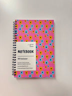 Pink, Yellow, Blue Floral Soft Touch Cover Spiral Journal -  5.5"x8"