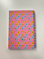 Pink, Yellow, Blue Floral Soft Touch Cover Spiral Journal -  5.5"x8"