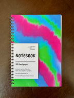 Green, Blue and Pink Soft Touch Cover Spiral Journal -  5.5"x8"