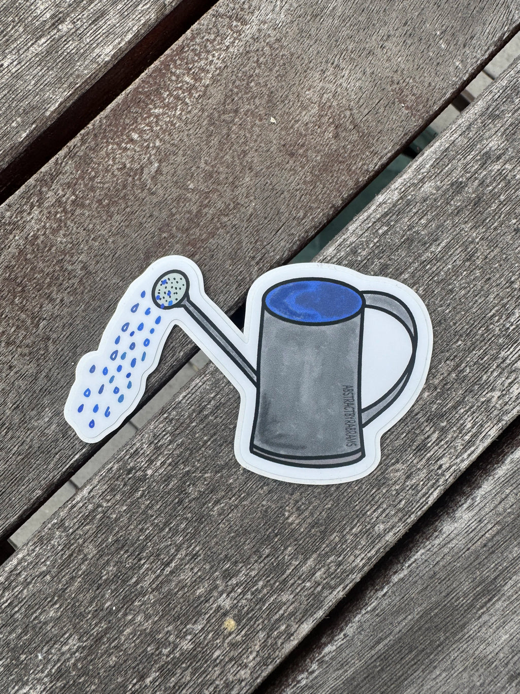 Hand Drawn Watering Can Sticker - 3"