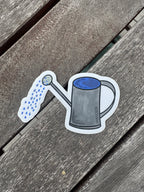 Hand Drawn Watering Can Sticker - 3"