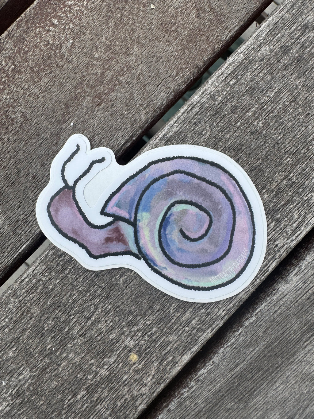 Hand Drawn Snail Sticker - 3"