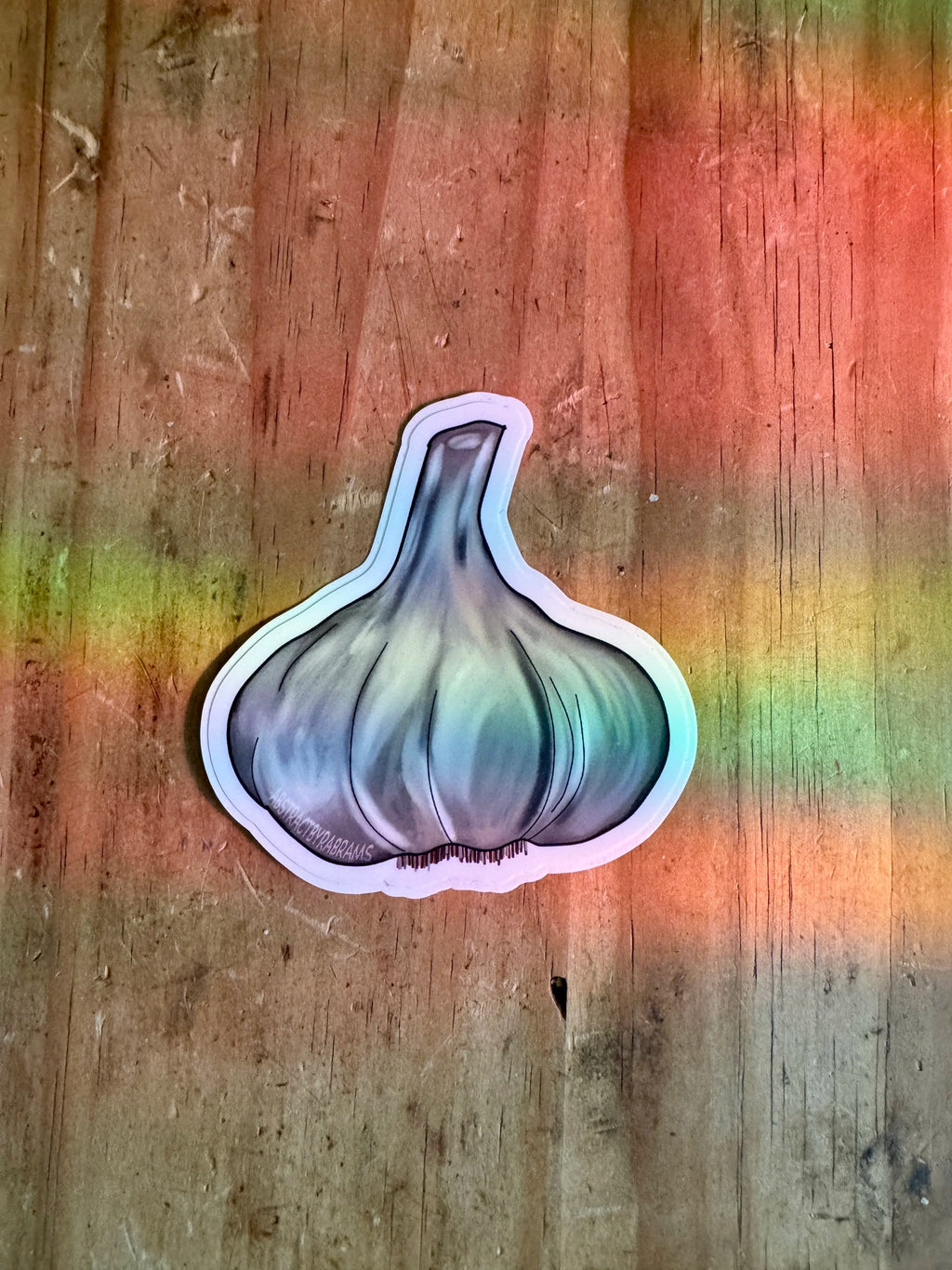 Hand Drawn Garlic Sticker - 3"
