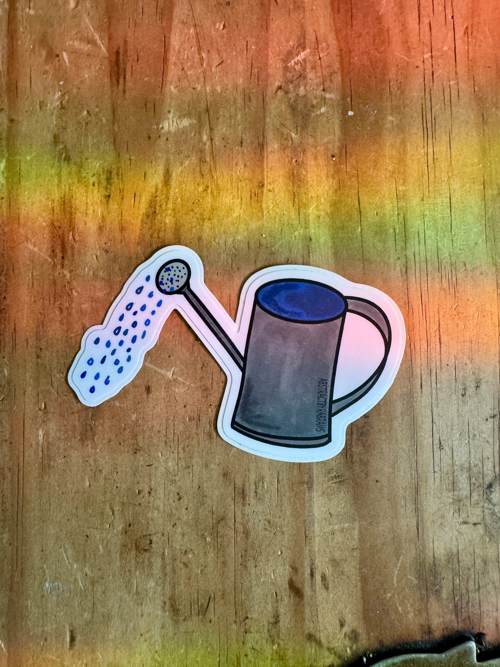 Hand Drawn Watering Can Sticker - 3"