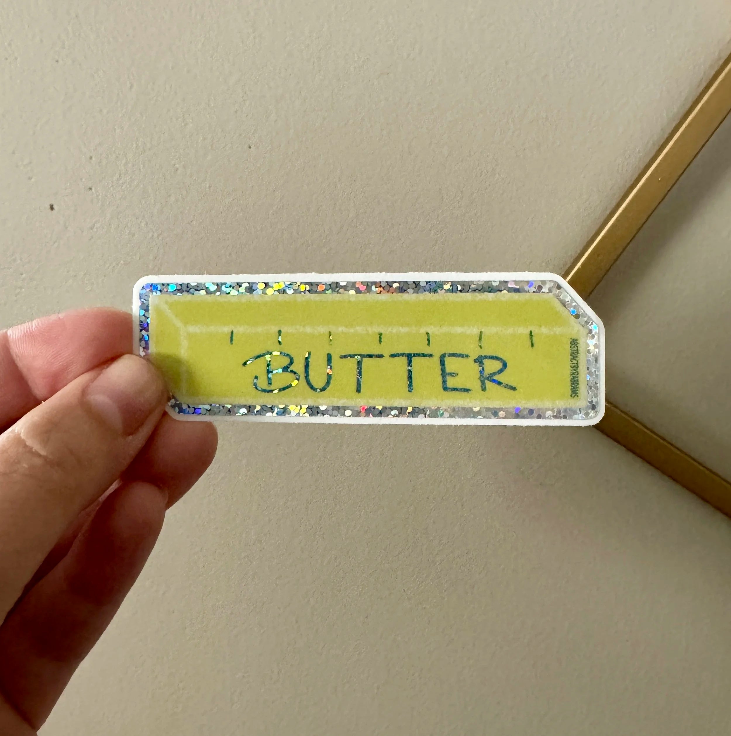 Glittery Butter Sticker