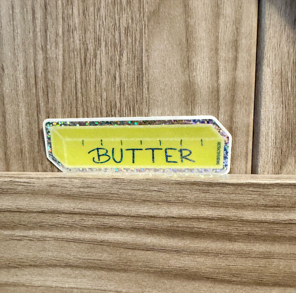Glittery Butter Sticker