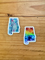 Alabama State Trans Pride and Rainbow State Vinyl Sticker