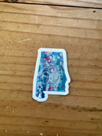 Alabama State Trans Pride and Rainbow State Vinyl Sticker