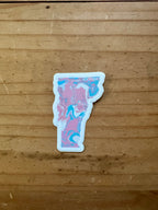 Vermont State Trans Pride and Rainbow State Vinyl Sticker