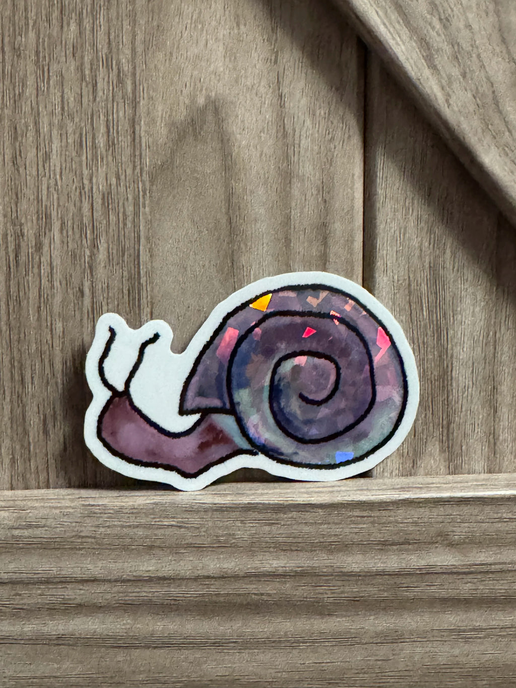 Disco Hand Drawn Snail Sticker - 3"