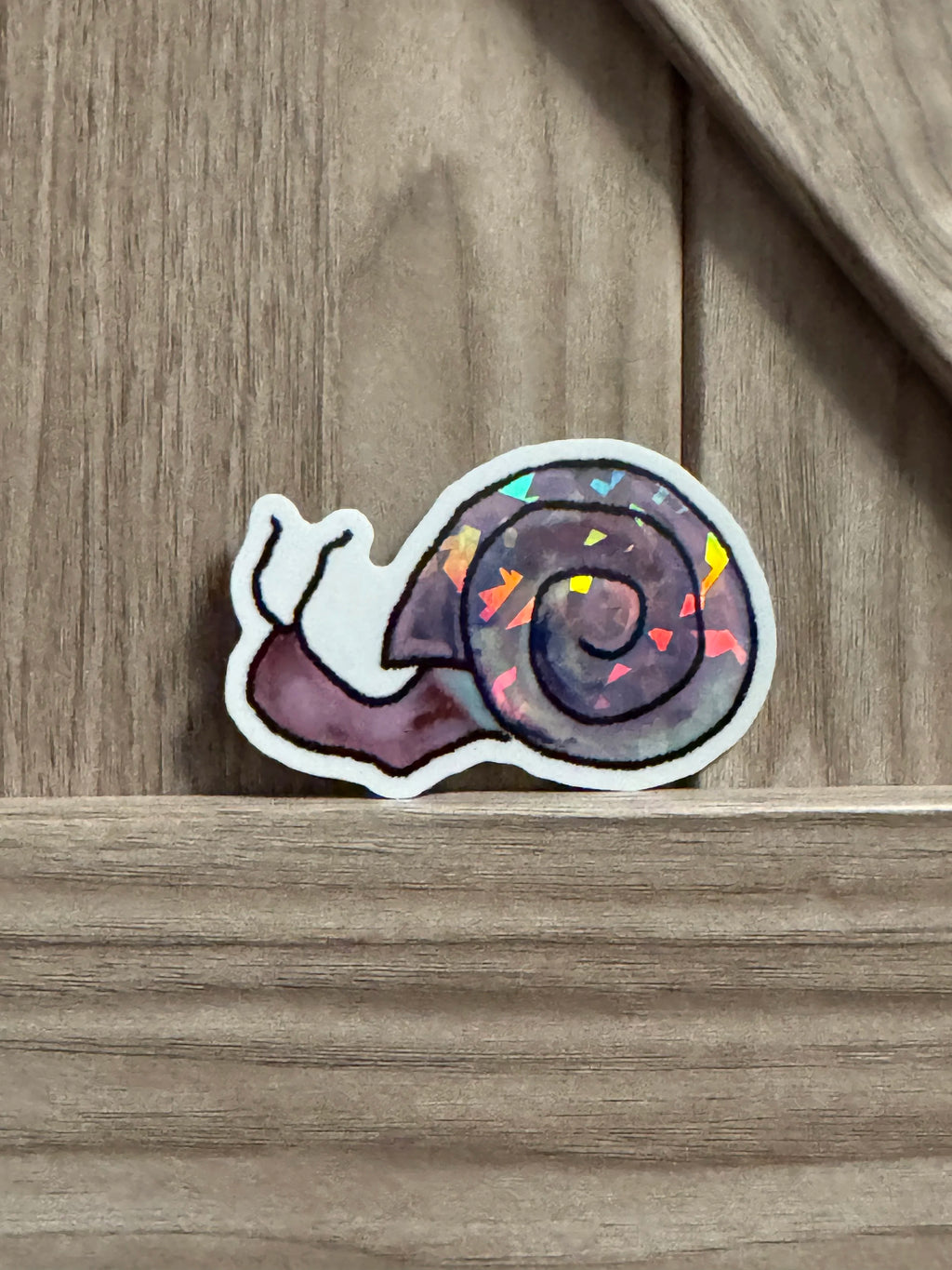 Disco Hand Drawn Snail Sticker - 3"