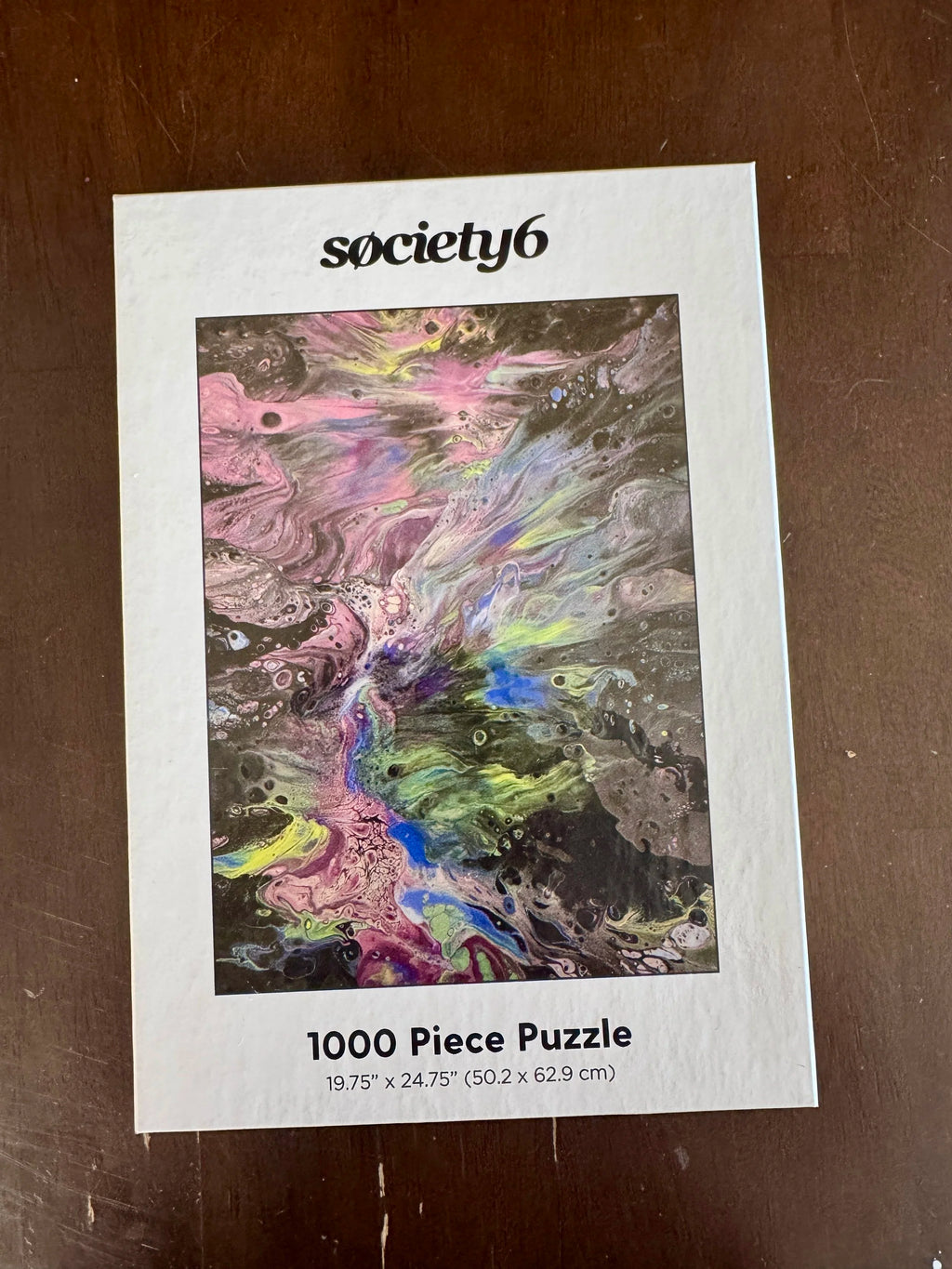 Purple, Blue and Green Abstract Peacock 1000 Piece Puzzle