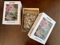 Purple, Blue and Green Abstract Peacock 1000 Piece Puzzle
