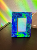 Upcycled Hand painted Picture Frame - Holds Ones 2"x3" picture