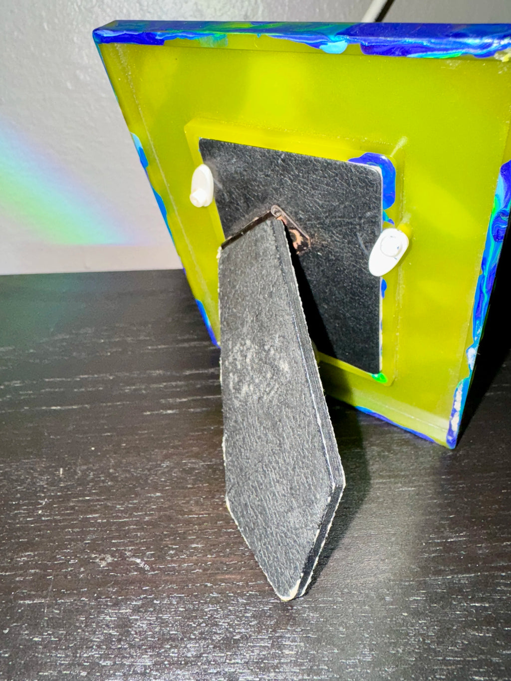 Upcycled Hand painted Picture Frame - Holds Ones 2"x3" picture