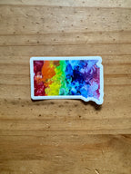 South Dakota State Trans Pride and Rainbow State Vinyl Sticker