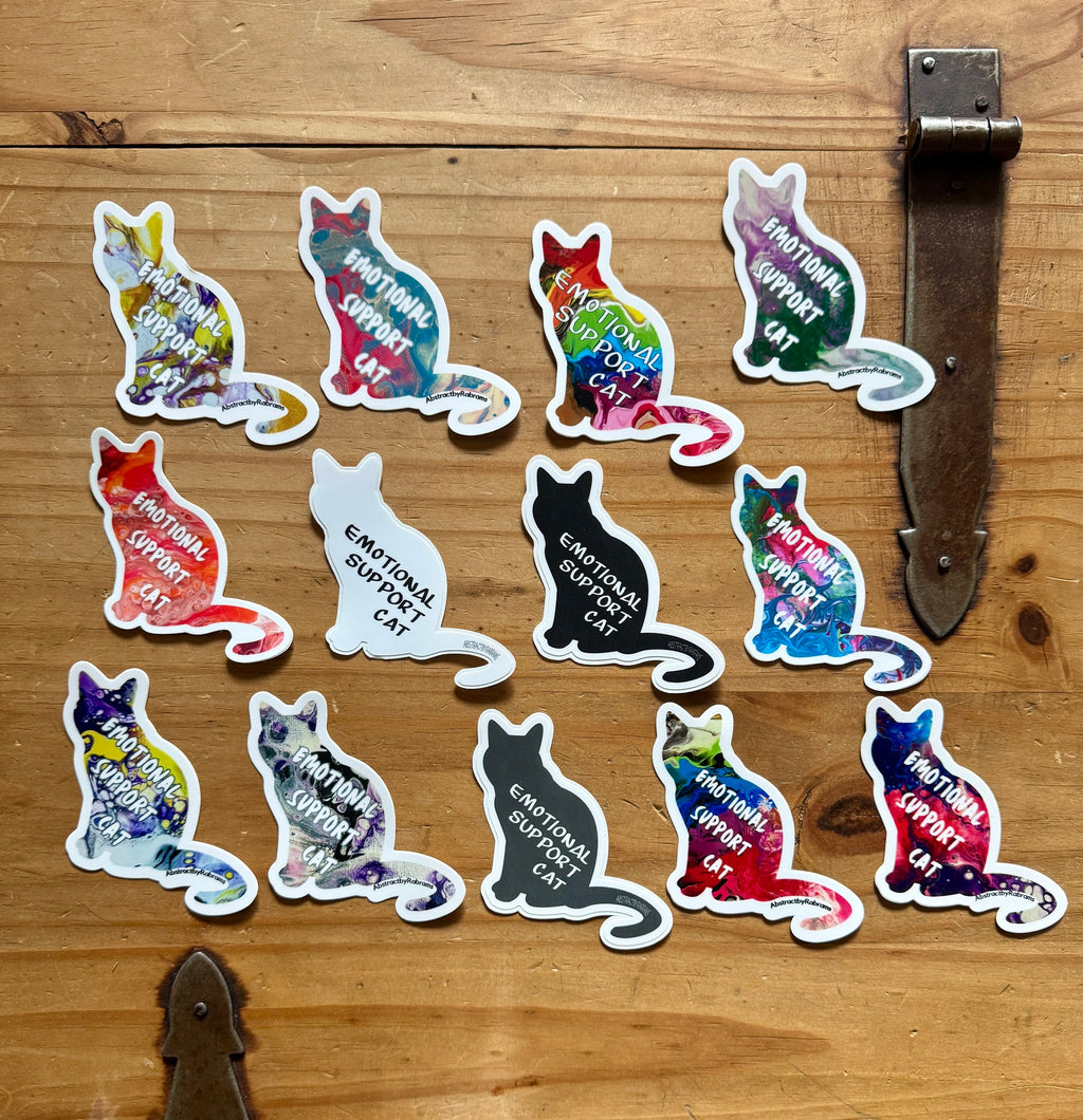 Emotional Support Cat - Grey - ~2.89" × 3"
