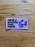 Beautiful Space Flower Bumper Sticker