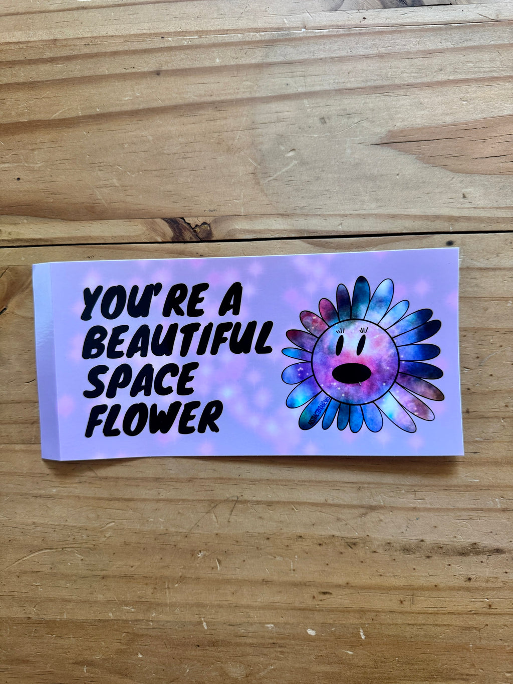 Beautiful Space Flower Bumper Sticker
