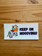 Rainbow Cow Bumper Sticker