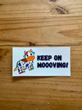Rainbow Cow Bumper Sticker