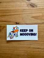 Rainbow Cow Bumper Sticker