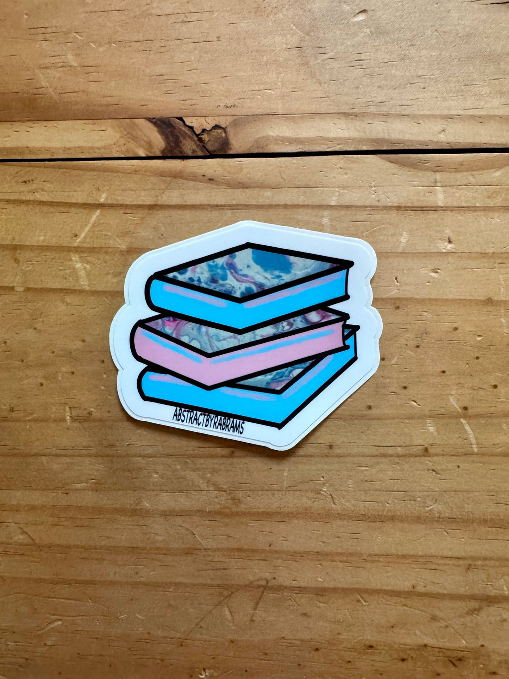 Rainbow and Trans Stacks of Books Sticker