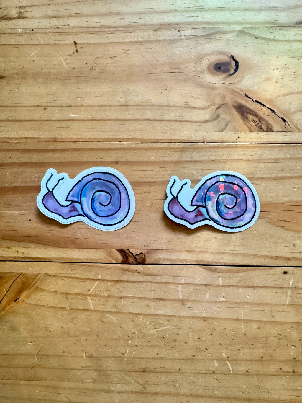 Disco Hand Drawn Snail Sticker - 3"