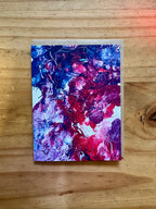 Blue, Pink and Purple Card - 4"x6" - Blank Inside