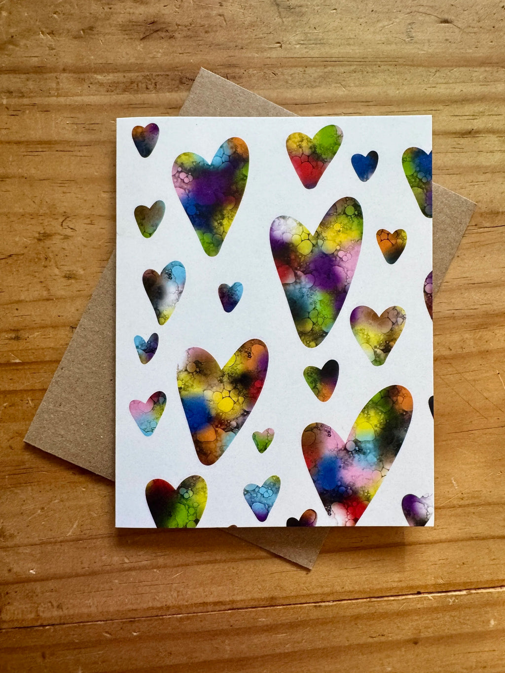 Rainbow Hearts Greeting Card