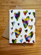 Rainbow Hearts Greeting Card