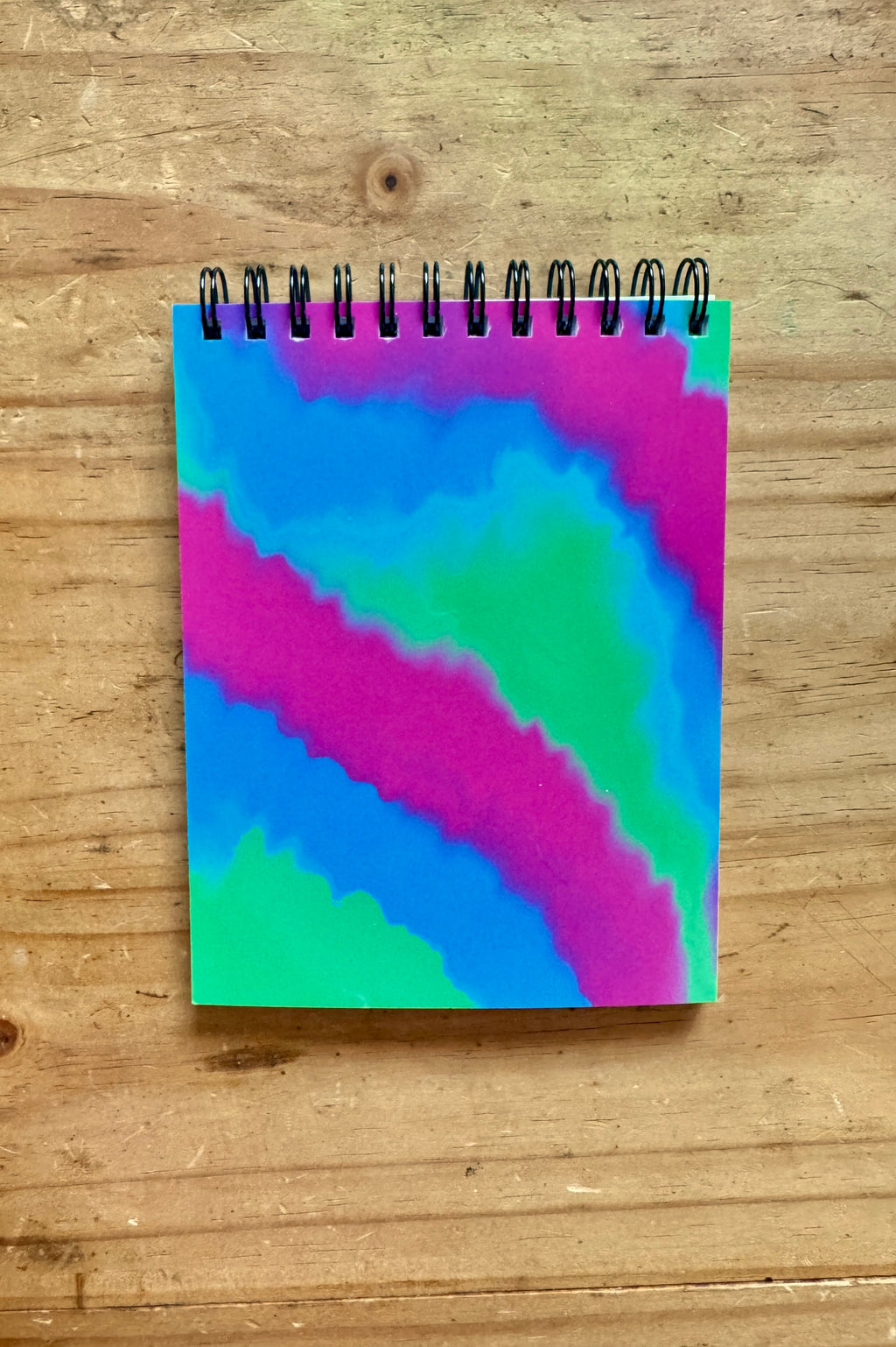 Green, Blue and Pink Lined Notepad -  5.5"x4.25"