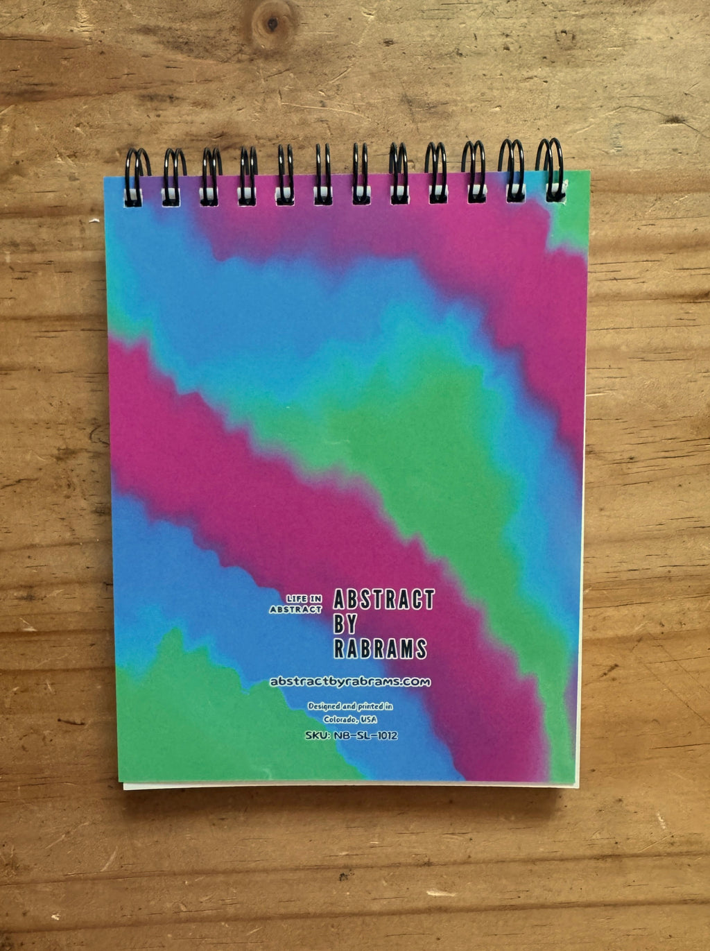 Green, Blue and Pink Lined Notepad -  5.5"x4.25"