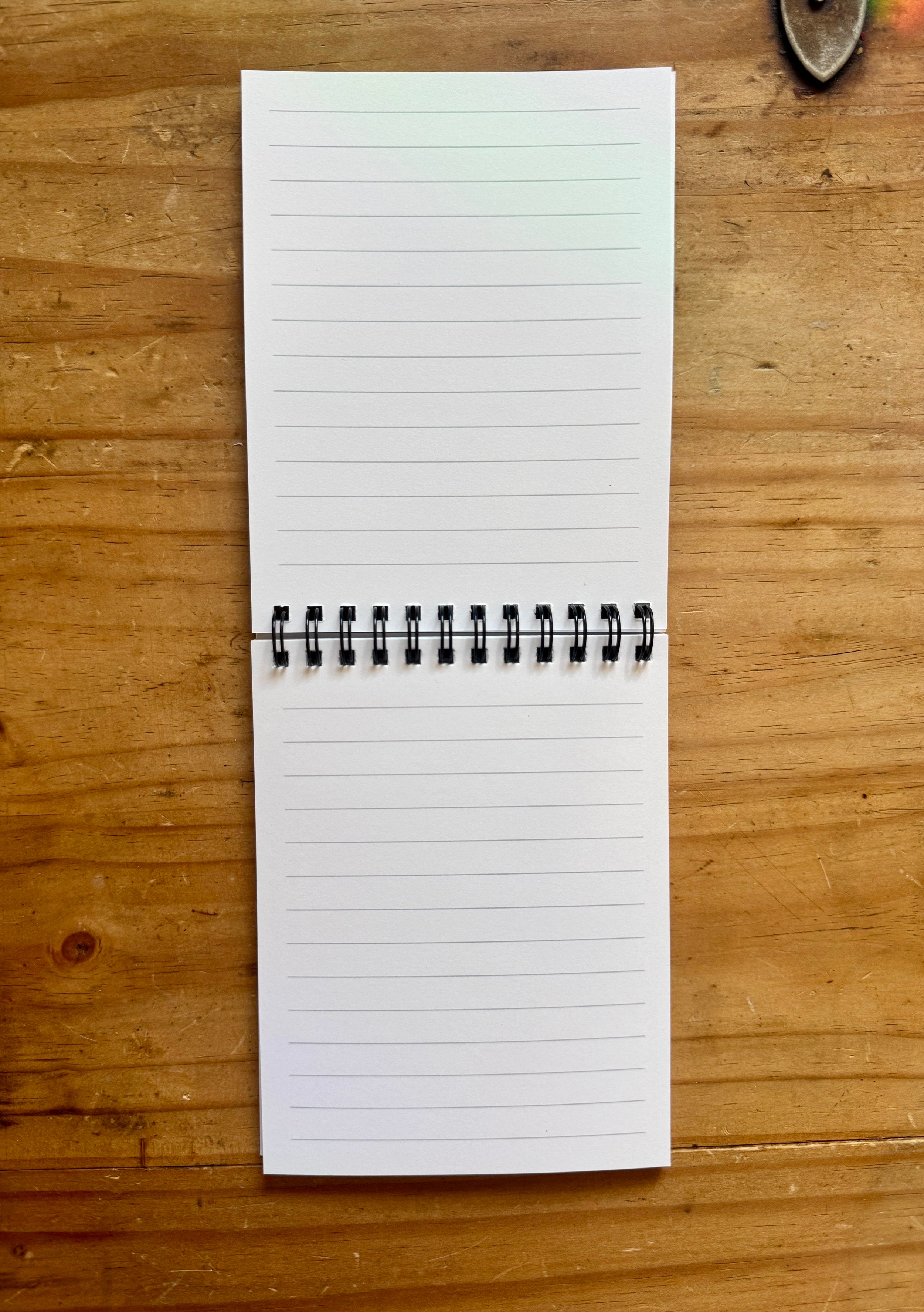 Pink Floral Lined Notepad -  5.5"x4.25"