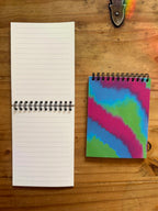 Green, Blue and Pink Lined Notepad -  5.5"x4.25"