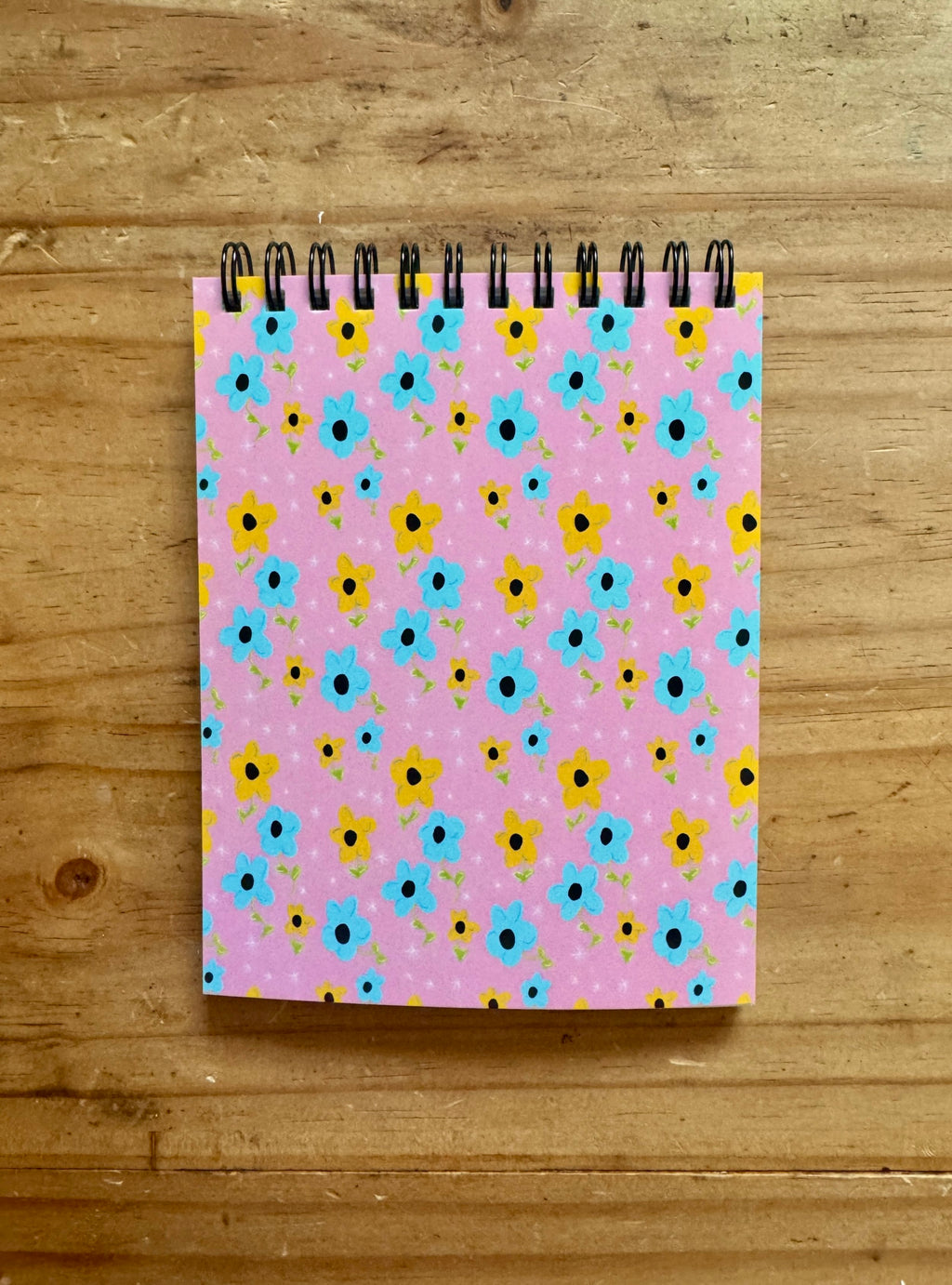 Pink Floral Lined Notepad -  5.5"x4.25"